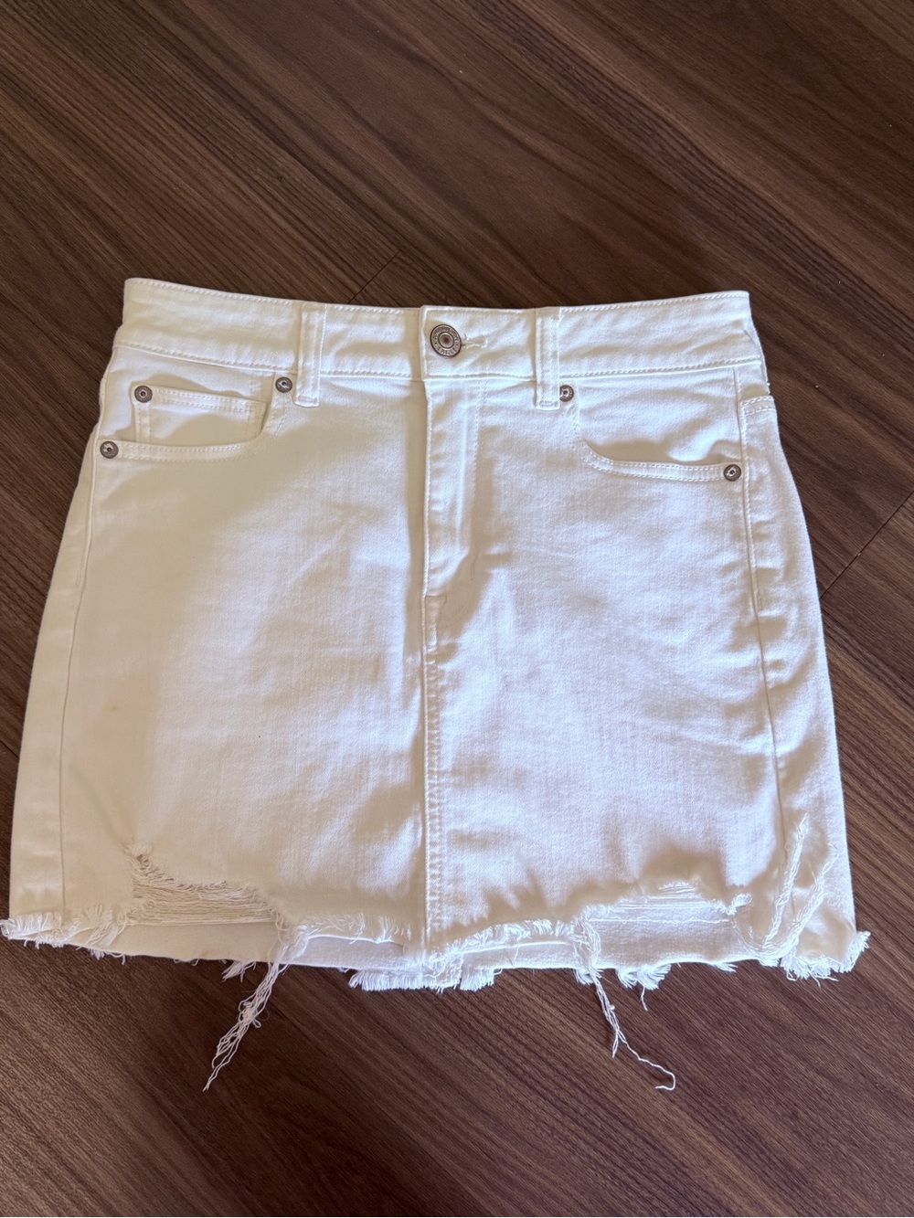American Eagle Outfitters White Denim Skirt